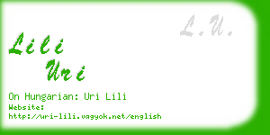 lili uri business card